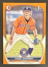 2023 Bowman Draft Orange 7/25 Chase Jaworsky #BD-45 Astros 1st Bowman