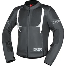 Mens Motorcycle Jacket 5XL (134cm) - IXS Trigonis-Air - Dark Grey-Grey-White