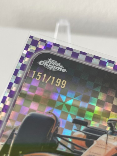 2024 Topps Chrome Formula 1 Lando Norris #79 Purple Checker Refractor 151/199 - Picture 2 of 3