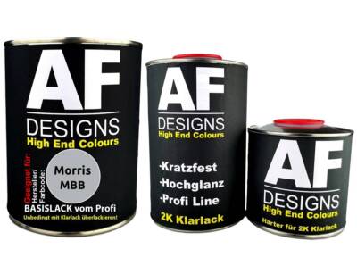 FÜR Morris MBB Starlight Silver 2 Metallic 2,5L Autolack Set Klarlack Härter