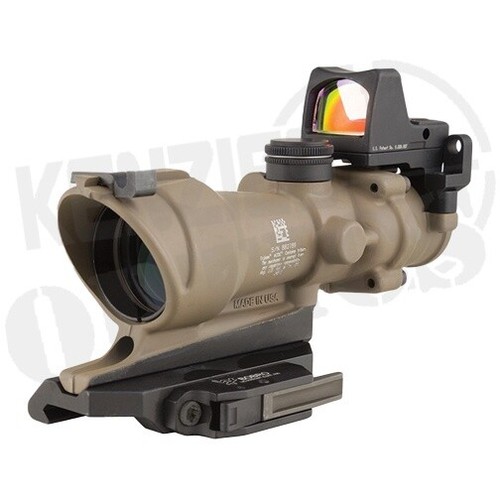 Trijicon ACOG 4×32 ECOS Tritium Scope FDE Amber Crosshair w/ RMR TA01D