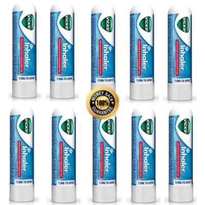 10X Vicks Inhalator für schnelle Linderung bei verstopfter Nase verstopfte Na...
