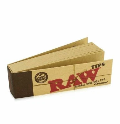 Raw Authentic original Rolling Tips (10 Booklets)