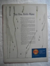 VTG 1949 Original Magazine Ad Print Shell Gas Gasoline This Idea Holds Water
