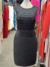 ADRIANNA PAPELL DRESS/LINED/RETAIL$169/LENGTH 39/SIZE 10/NEW W TAG/BLACK