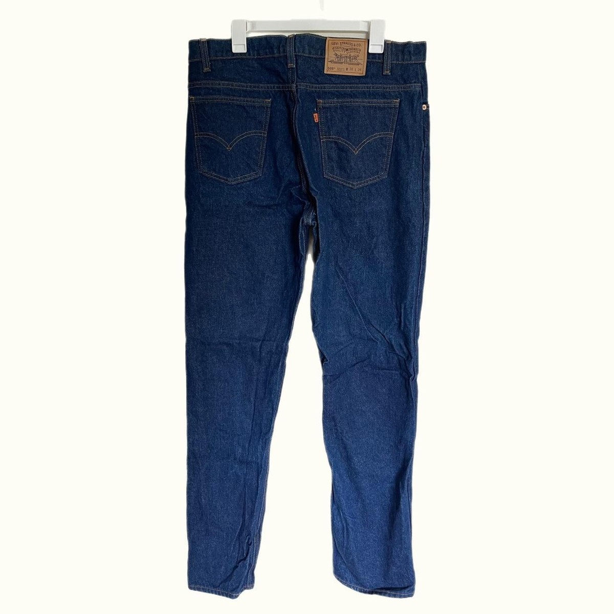 vtg usa Levi's 505 fit jeans 3& X 36 orange tab dark wash vtg usa Levi's 505 fit jeans 3& X 36 orange tab dark wash