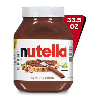   Ferrero Nutella Hazelnut Spread With Cocoa 33.5 oz Large Jar   Fresh!