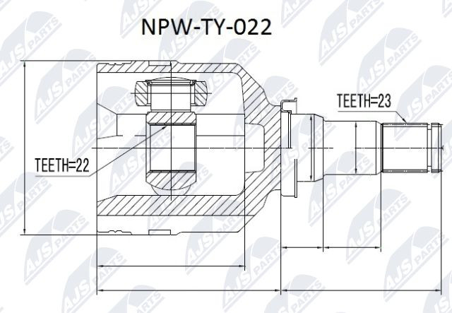 NPW-TY-022 NTY Joint Kit, drive shaft for TOYOTA