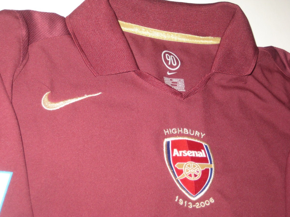 Highbury 2005 2006 Arsenal Nike Long Sleeve Thierry Henry Jersey