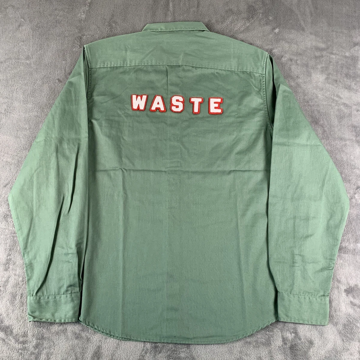 Supreme F/W 2017 Waste Work Shirt Size M Medium Green Box Logo Mens  Skateboard