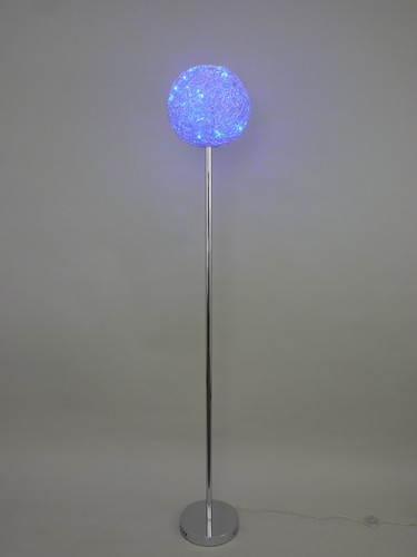 Moderne Halogen- LED Stehleuchte Alissa Alu-Drahtgeflecht Standlampe Dekolampe - Bild 20 von 44