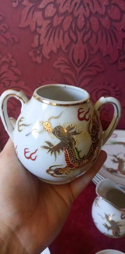 Kutani S.P.P. Hand Painted Dragonware Sunray China Japan 21 piece tea set gold - Picture 3 of 9