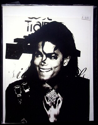 Michael Jackson Vintage Black & White Concert Art Back board 8x11