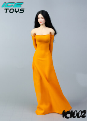 1/6 Scale Female Clothes Orange Dress Costume Action Figure Accessories For  12 | eBay