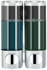 Shampoo and Conditioner Dispenser, modunful Shower Dispenser 2 Chamber No Drill