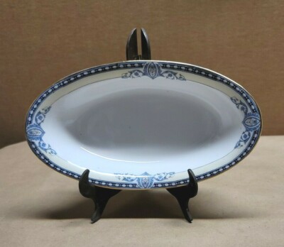 Vintage Noritake China Blue Flower Pattern Serving Bowl US Design Patent 
