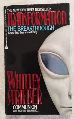 Transformation : The Breakthrough by Whitley Strieber 1989 1st Print Paperback