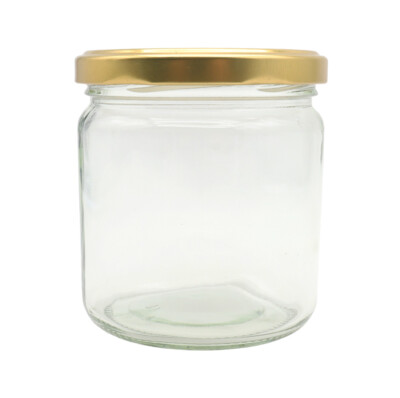 48x Twist Off Rundgläser 500g (405ml) Karton Honiggläser Glas Bienen Honig