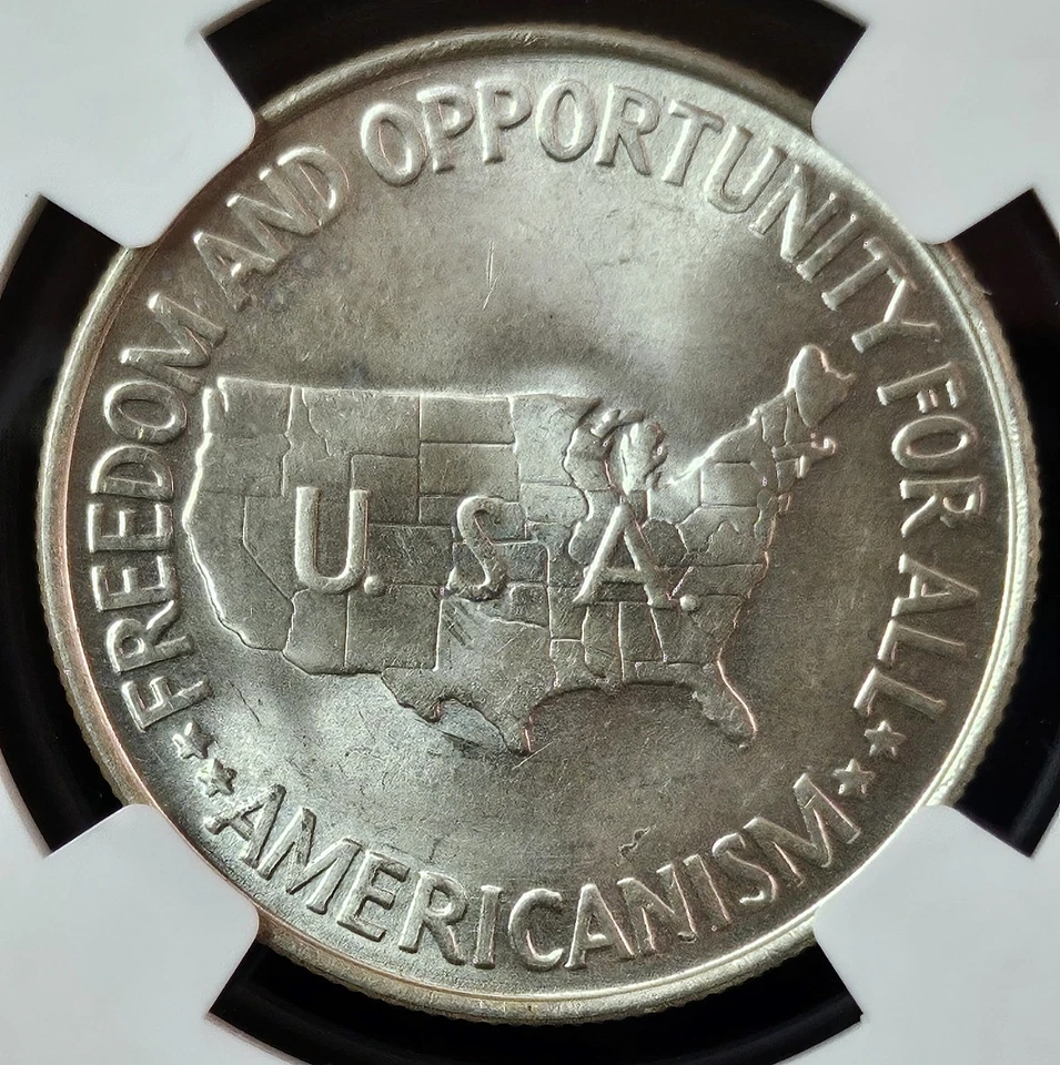 1954-P Washington- Carver Silver Half Dollar- NGC Graded MS 65 Lustrous Specimen - Image 3 of 4