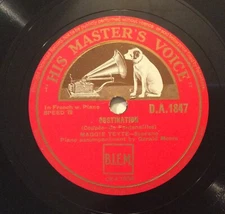 Maggie Teyte – 78 rpm HMV DA1847: FONTENAILLES Obstination/MASSENET Elegie; E- 
