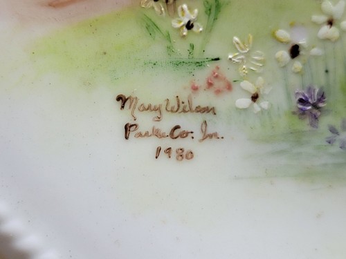 Parke County Indiana Neet 1904 Covered Bridge Mary Wilson 1980 Painted Plate IN - Picture 7 of 10
