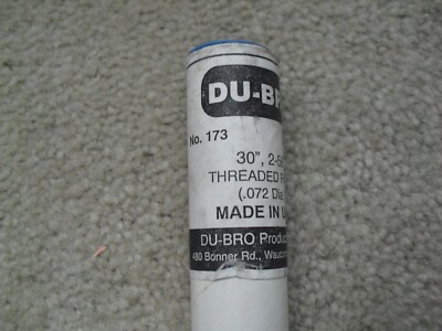 Lot of 36 pcs RC Car Planes Boats DuBro #173 30'' 2-56 Threaded Rods .072 dia NIP