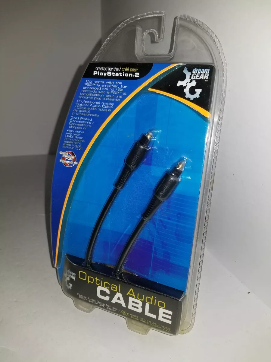 3FT Gold Plated Toslink Digital Optical Audio Cable For PS2 PS3