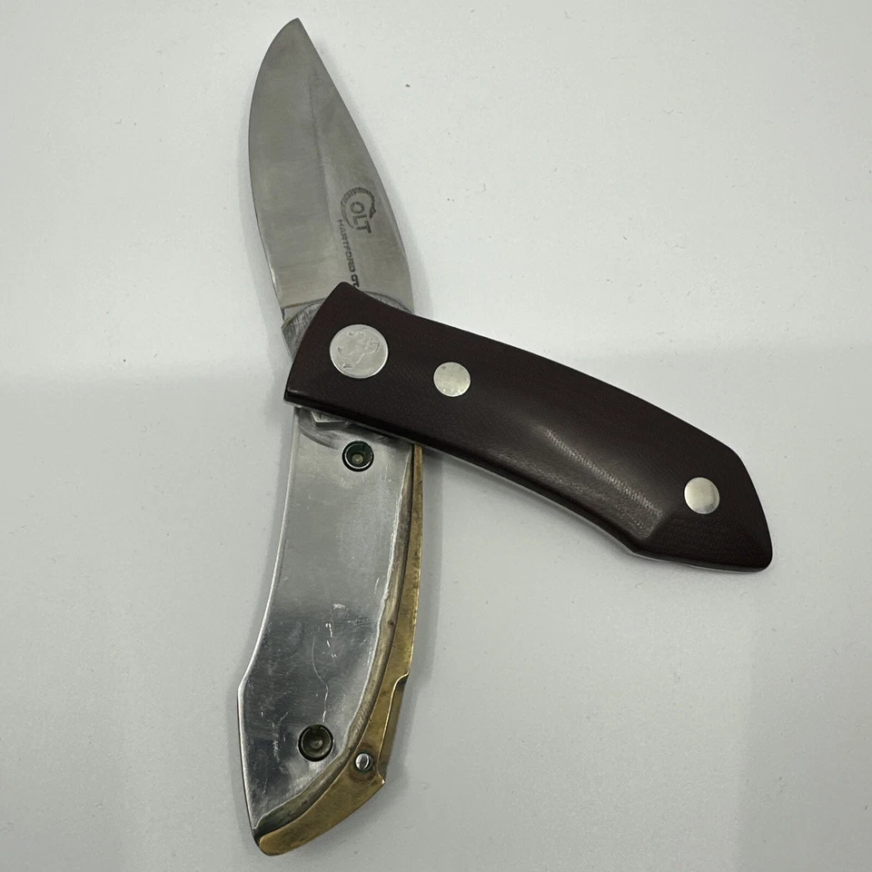 Navaja Antigua Colt Hartford CT – Hoja Drop Point, Mango Micarta - Image 3 of 4