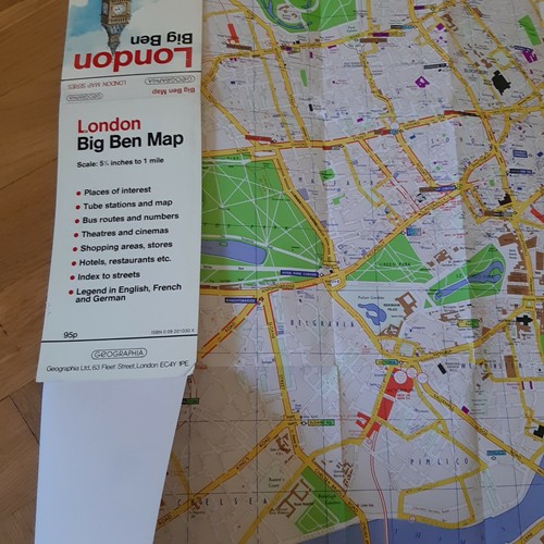 UK LONDON BIG BEN VINTAGE MAP PLAN CHART ADVERTISE TRAVEL BROCHURE Tourism VISIT - 第 8/11 張圖片