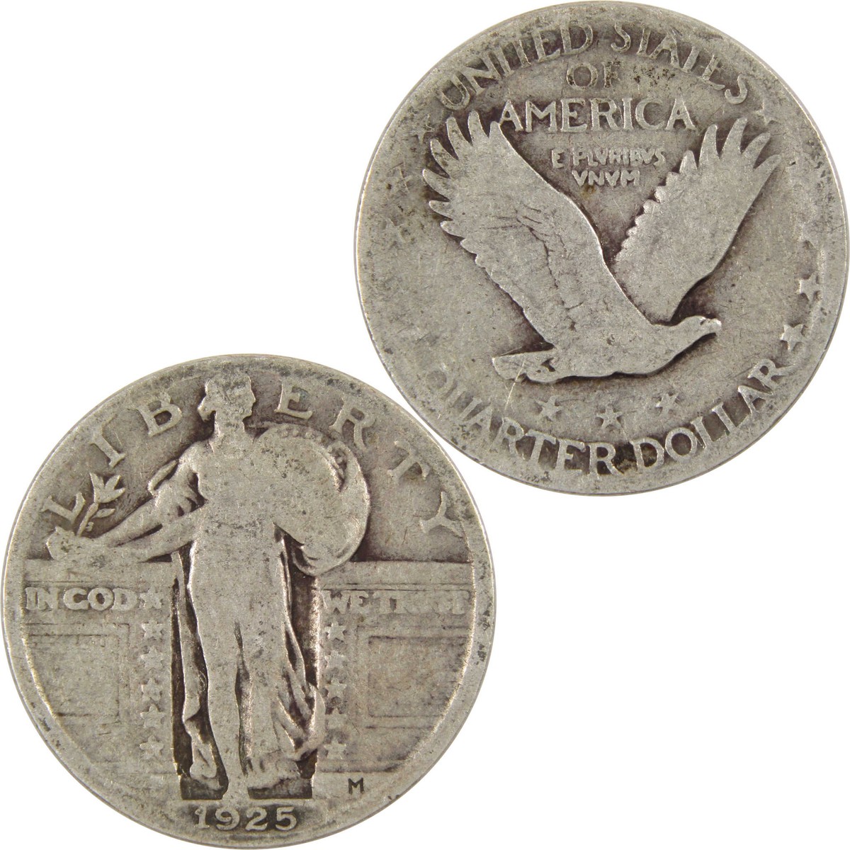 1924年(Ｄ)アメリカ スタンディングリバティ25セント銀貨silver900 スタンディングリバティクォーター：歴史、希少性、価値ガイド