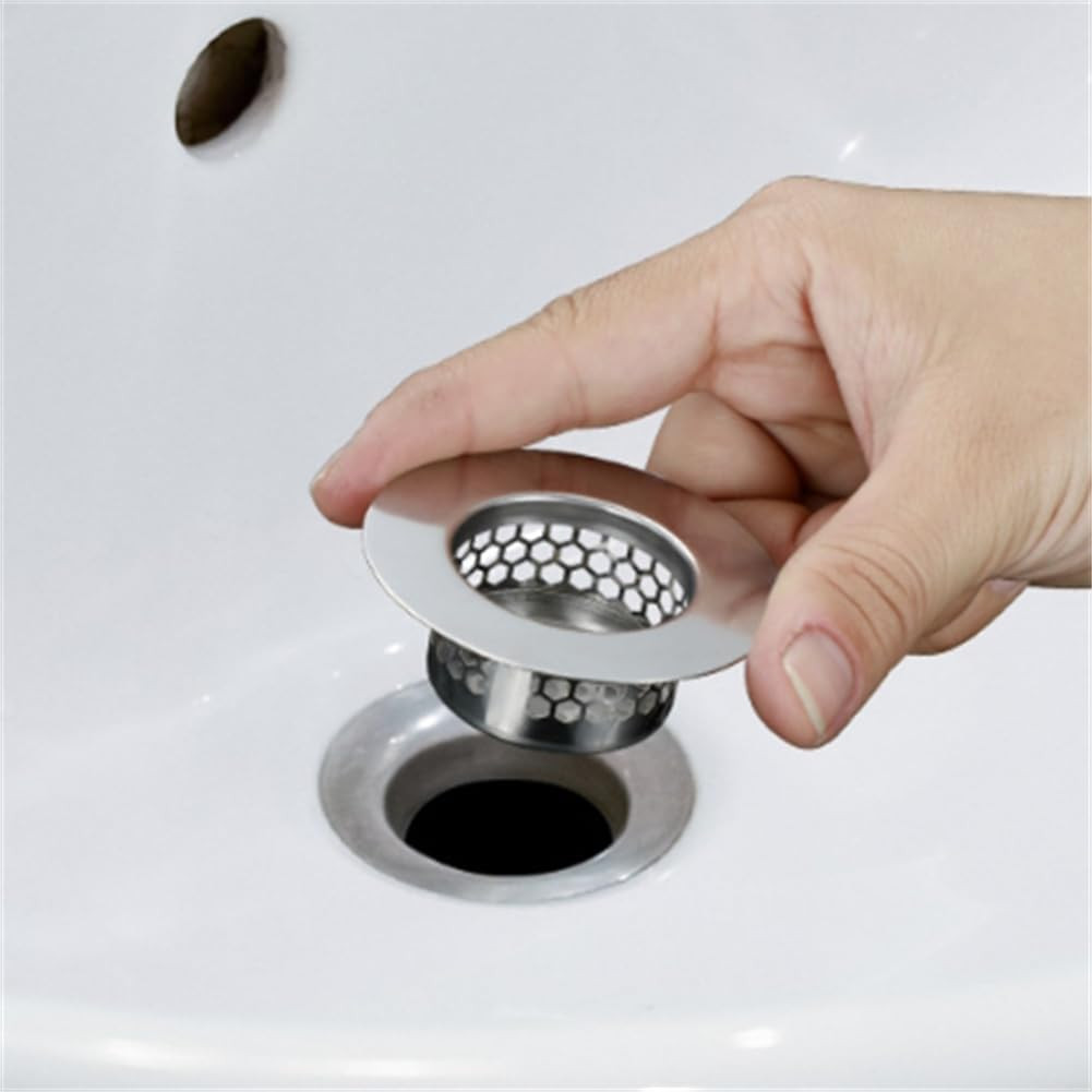 Much Hotter Bathroom Sink Strainer (2 Pack), Bathtub Drain Cover Lavatory Sink D