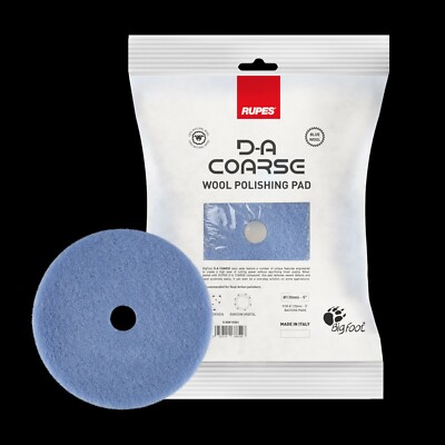 6'' Rupes DA Coarse Wool Pad | Blue | 160mm For 6'' Backing Plate*** 9.NW160H