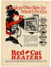 1924 Red Cat Heaters Ad: G.A. Roth Mfg. Co. - Hastings, Nebraska