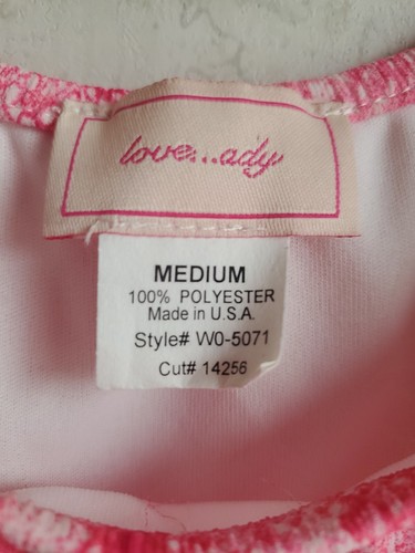Love...ady Womens Blouse Size Medium Pink Snake Skin Print - Picture 3 of 7