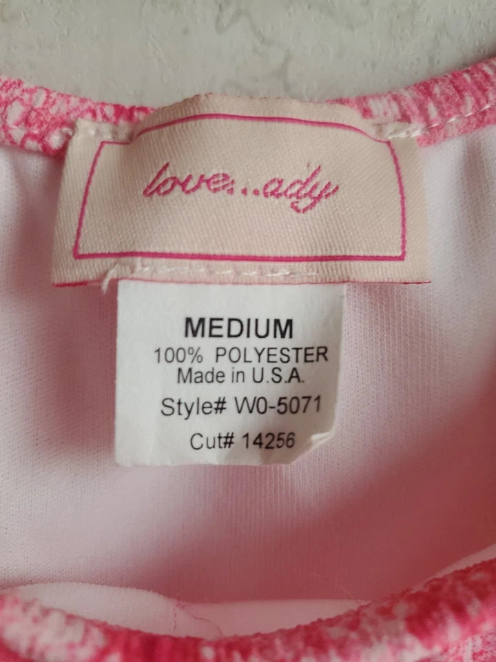 Love...ady Womens Blouse Size Medium Pink Snake Skin Print Foto 3 de 4