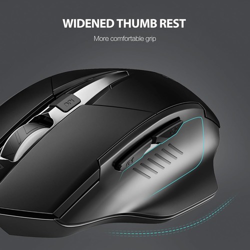 INPHIC Wireless Mouse Rechargeable 700mAh with USB Receiver 6 Buttons Ergonom... - Bild 3 von 9