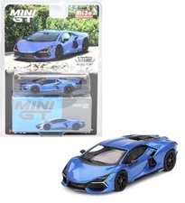 Mini GT 1:64 Lamborghini Revuelto Blu Eleos Diecast Model Car MGT00748