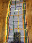 VINTAGE GLENTEX ACETATE GEOMETRIC PRINT OBLONG SCARF HAND ROLLED EDGE 15" X 44" — photo 8