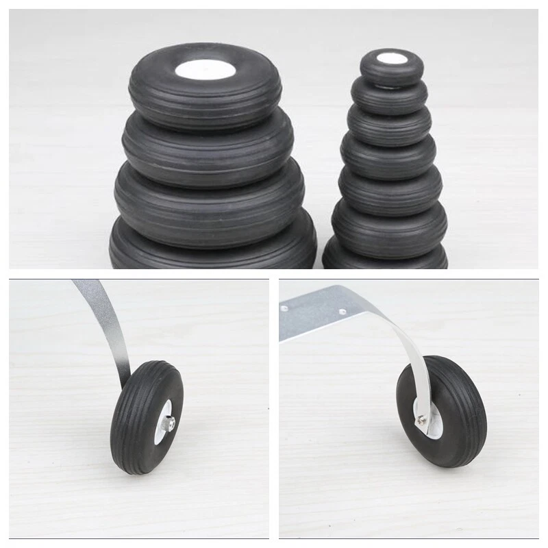 4 Stück Flugzeug Modell Reifen & Rad Flugzeug RC Auto Teile Ersatzwerkzeuge - Bild 2 von 4