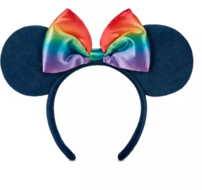 Disney Parks Pride Collection Rainbow Denim Minnie Mouse  display picture 3