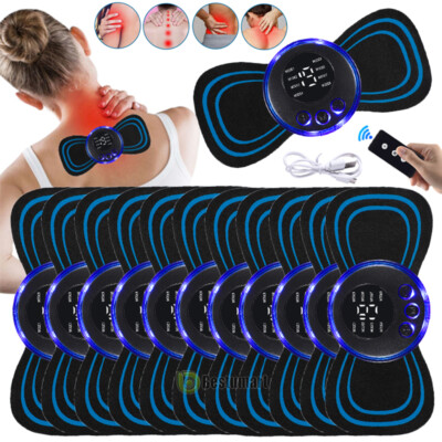 Pulse Tens Unit EMS Massager Back Full Body Muscle Stimulator Pain Relief Device