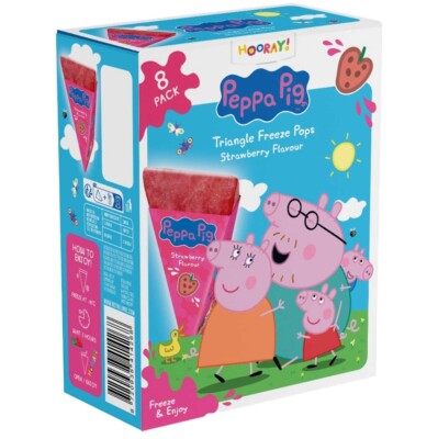 Peppa Pig Triangle Freeze Pops Erdbeere 12 Kartons à 8x62ml (496ml) no Sun Lolly
