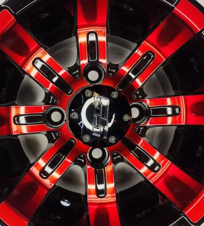 10x7 4/4 Aluminum Golf Cart Rims Wheels for Ez-Go Club Car Yamaha Harley + More Foto 3 de 4