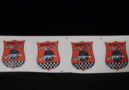 ANSA 4 Sticker Decal Set for Tail Pipe Exhaust Ferrari Maserati Alfa Lamborghini - Picture 1 of 2