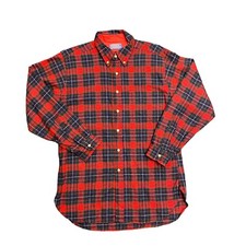 RARE Vintage Pendleton Plaid Button Down Shirt WOOL Adult Size L Made in USA