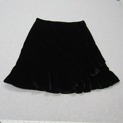 RSVP By Talbots Womens Skirt Size 10 Black Velvet Glam Casual