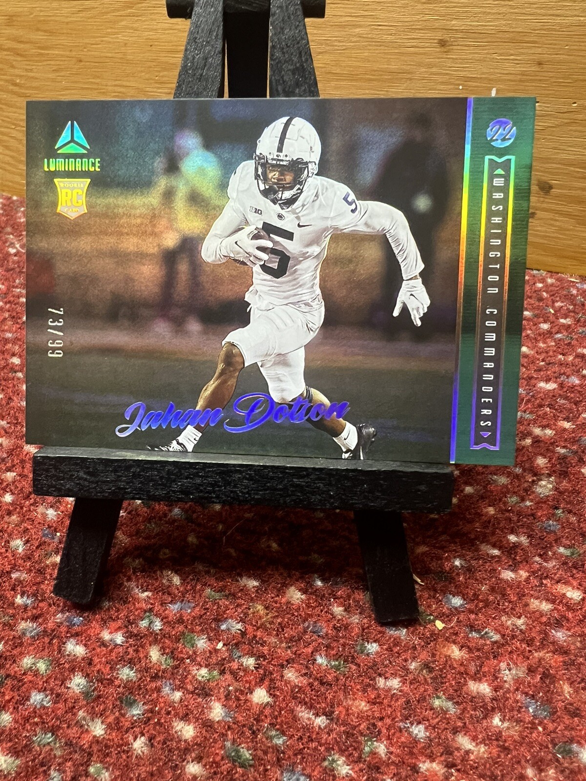 2022 Panini Luminance Rookie Green /99 Jahan Dotson #190 Rookie RC