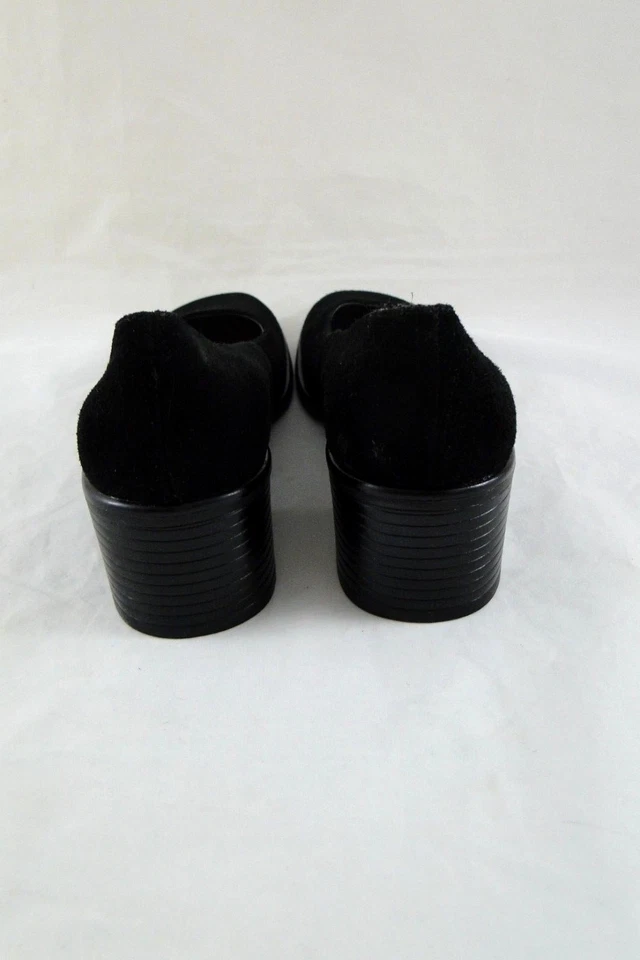 Zapatos de salón Chadwick para mujer de cuero gamuza negro punta redonda tacón bloque - talla 5,5 Foto 4 de 4