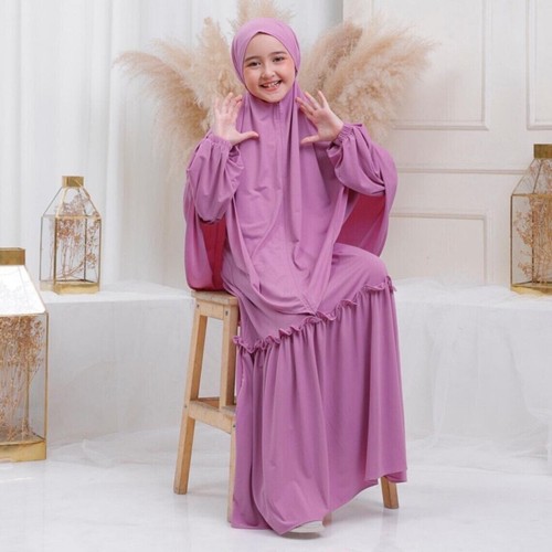 Kids or Children or Girls Abaya or Burqa with Khima All Color Crape Firdous - Picture 10 of 15