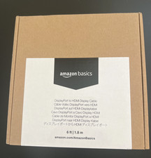 Amazon Basics 6ft, 1.8m DisplayPort To HDMI Display Cable 4k 60hz CG-14 